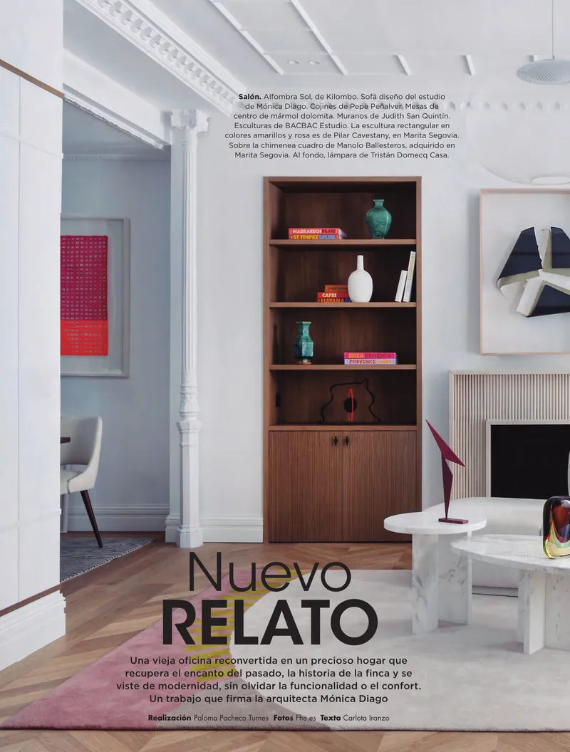 Reportaje «Nuevo relato» de la vivienda de Alcalá 89 en la revista Interiores
